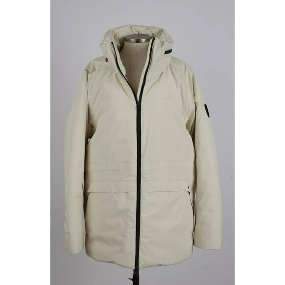 $995 Nobis Down Parka Jacket SZ L Cream NWT - Picture 1 of 8